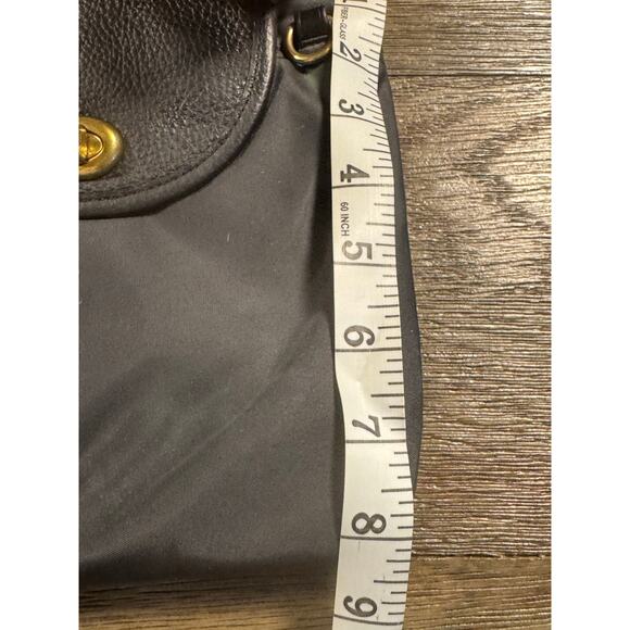 Designer x Coach A2022-868 Nylon/Leather Crossbody bag w/ Purple Floral Lining - Picture 7 of 14